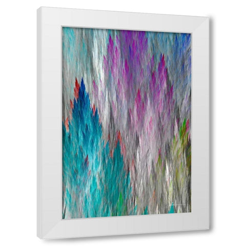 Brush Panels I White Modern Wood Framed Art Print by Burghardt, James