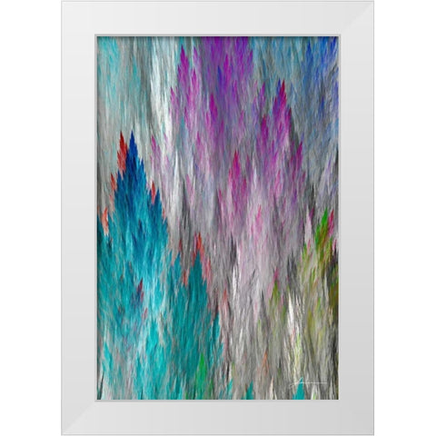 Brush Panels I White Modern Wood Framed Art Print by Burghardt, James
