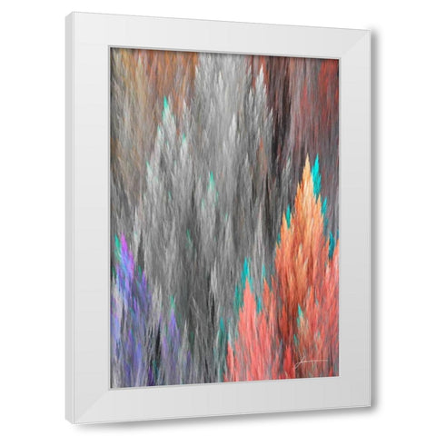 Brush Panels II White Modern Wood Framed Art Print by Burghardt, James