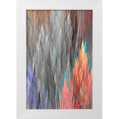 Brush Panels II White Modern Wood Framed Art Print by Burghardt, James