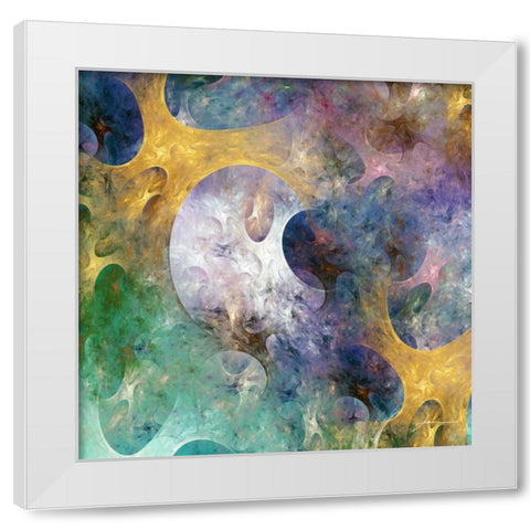 Lunar Tiles I White Modern Wood Framed Art Print by Burghardt, James