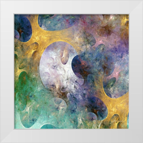 Lunar Tiles I White Modern Wood Framed Art Print by Burghardt, James