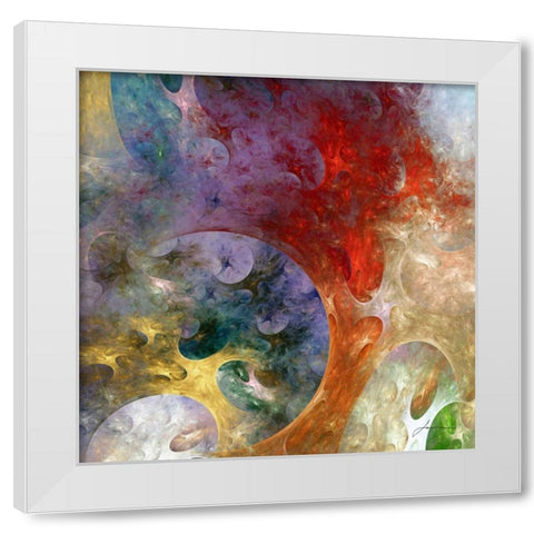Lunar Tiles II White Modern Wood Framed Art Print by Burghardt, James