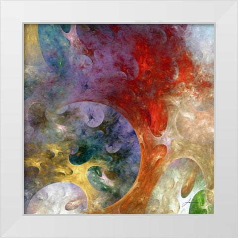 Lunar Tiles II White Modern Wood Framed Art Print by Burghardt, James