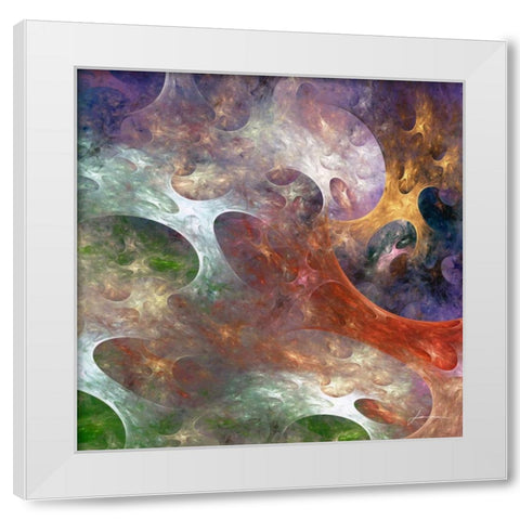 Lunar Tiles III White Modern Wood Framed Art Print by Burghardt, James