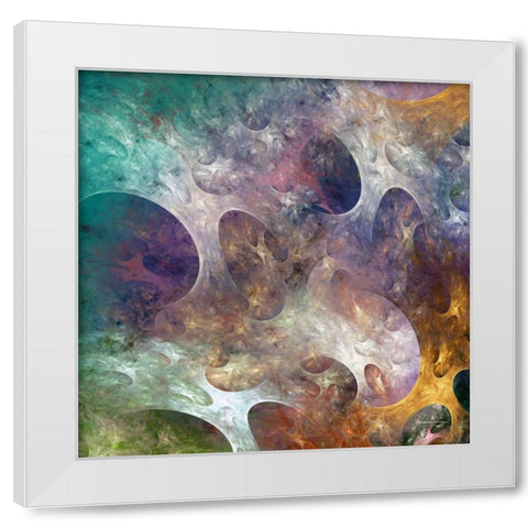 Lunar Tiles IV White Modern Wood Framed Art Print by Burghardt, James