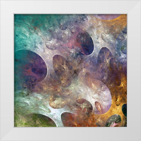Lunar Tiles IV White Modern Wood Framed Art Print by Burghardt, James