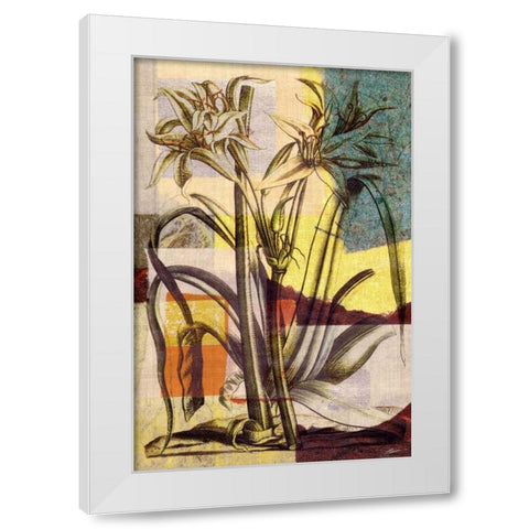 Lily Mix I White Modern Wood Framed Art Print by Butler, John