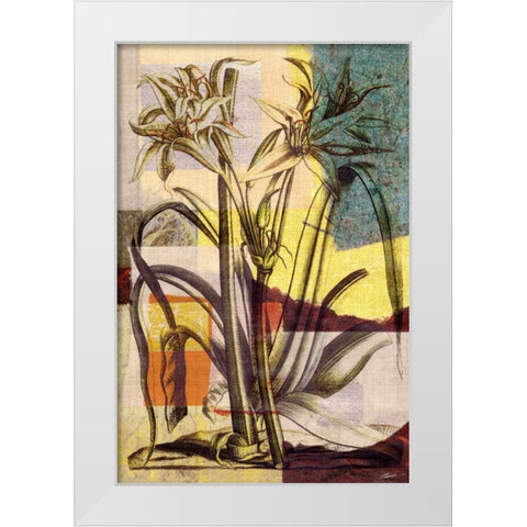 Lily Mix I White Modern Wood Framed Art Print by Butler, John