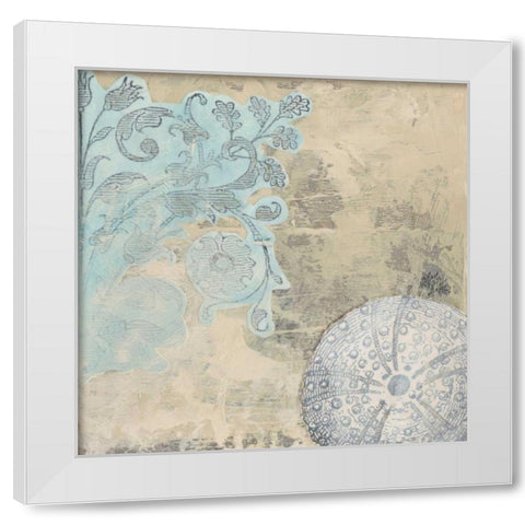 Coastal Cameo I White Modern Wood Framed Art Print by Vess, June Erica