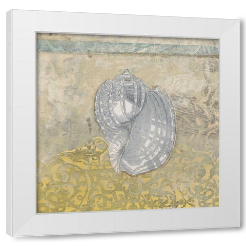 Coastal Cameo III White Modern Wood Framed Art Print by Vess, June Erica