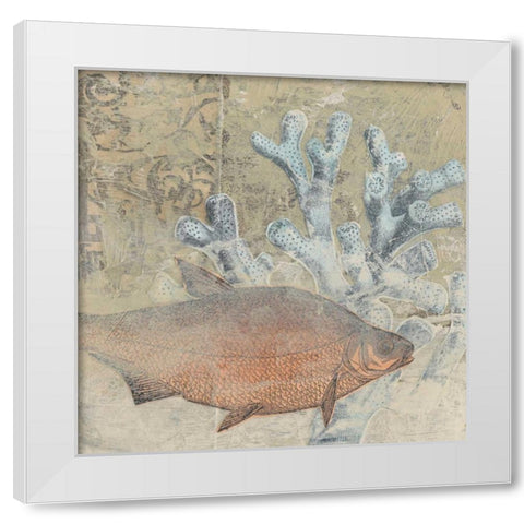 Coastal Cameo IV White Modern Wood Framed Art Print by Vess, June Erica