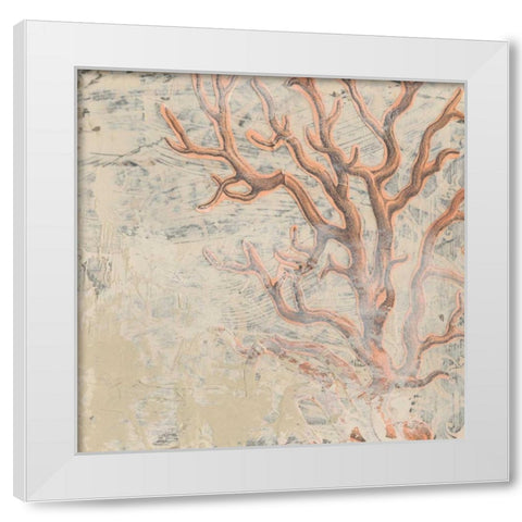 Coastal Cameo VI White Modern Wood Framed Art Print by Vess, June Erica