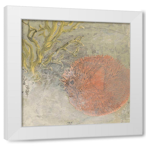 Coastal Cameo VIII White Modern Wood Framed Art Print by Vess, June Erica
