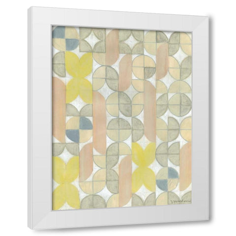 Radius Tile I White Modern Wood Framed Art Print by Lam, Vanna