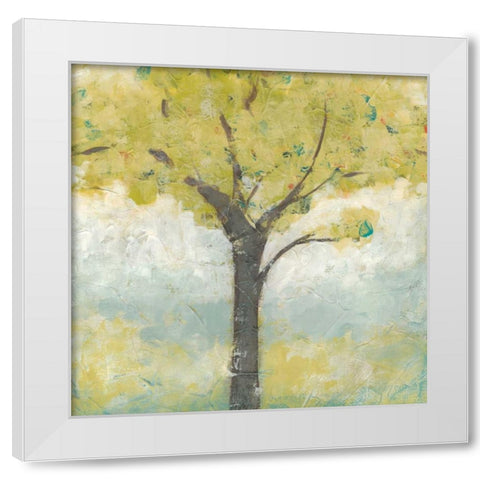 Spring Arbor I White Modern Wood Framed Art Print by Vess, June Erica