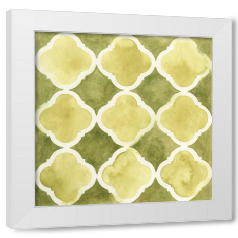 Watercolor Tile IV White Modern Wood Framed Art Print by Vess, June Erica