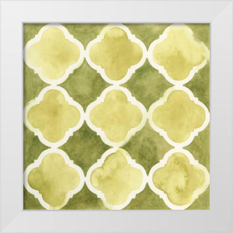 Watercolor Tile IV White Modern Wood Framed Art Print by Vess, June Erica