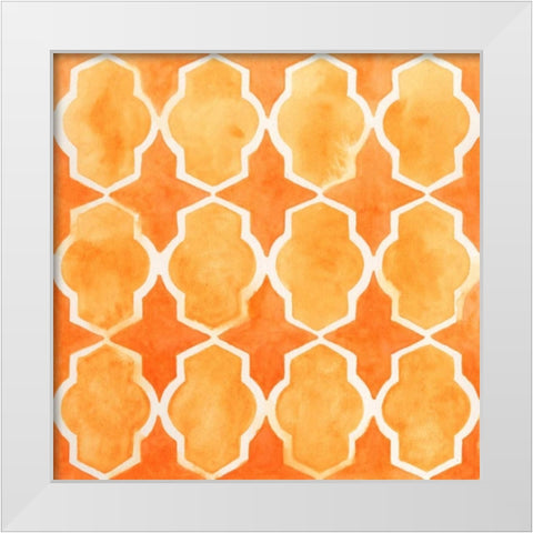 Watercolor Tiles IX White Modern Wood Framed Art Print by Vess, June Erica