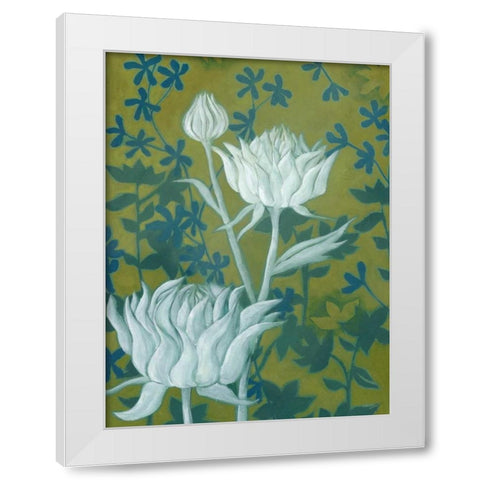 Wild Chrysanthemums II White Modern Wood Framed Art Print by Popp, Grace