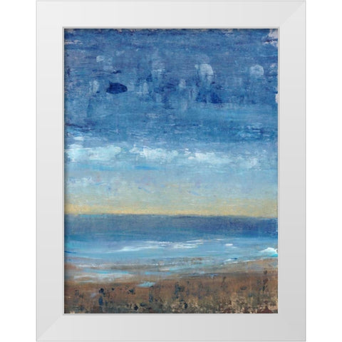 Calm Surf I White Modern Wood Framed Art Print by OToole, Tim