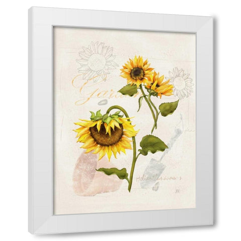 Romantic Sunflower I White Modern Wood Framed Art Print by Reynolds, Jade