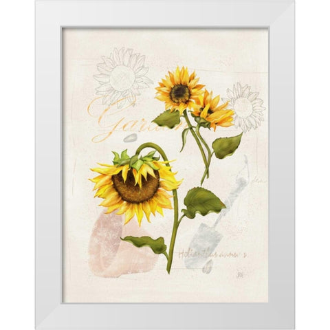 Romantic Sunflower I White Modern Wood Framed Art Print by Reynolds, Jade