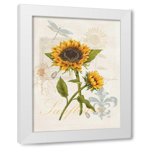 Romantic Sunflower II White Modern Wood Framed Art Print by Reynolds, Jade
