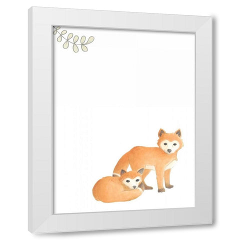 Baby Animals V White Modern Wood Framed Art Print by Vess, June Erica