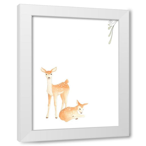 Baby Animals VI White Modern Wood Framed Art Print by Vess, June Erica