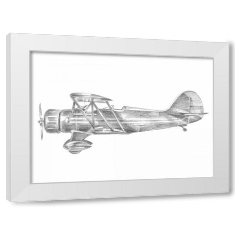 Technical Flight VI White Modern Wood Framed Art Print by Harper, Ethan