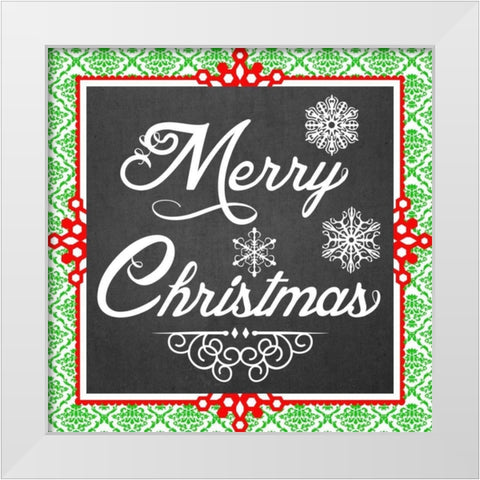 Let it Snow I White Modern Wood Framed Art Print by Vess, June Erica