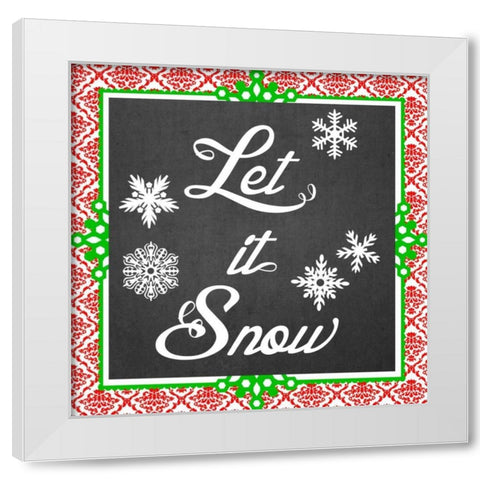 Let it Snow II White Modern Wood Framed Art Print by Vess, June Erica