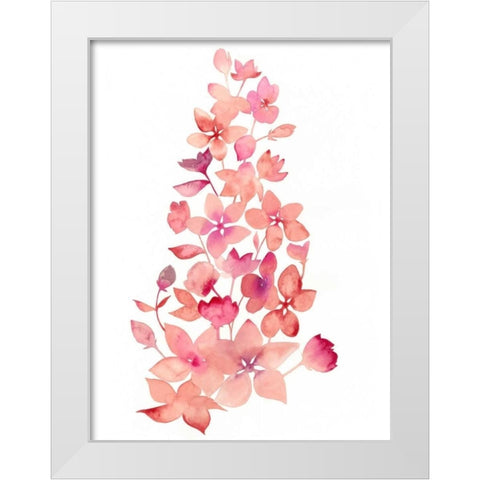 Blossom Falls I White Modern Wood Framed Art Print by Popp, Grace