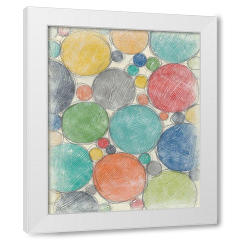 Twirl I 2-Up White Modern Wood Framed Art Print by Zarris, Chariklia