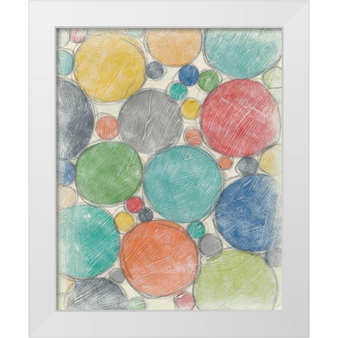 Twirl I 2-Up White Modern Wood Framed Art Print by Zarris, Chariklia