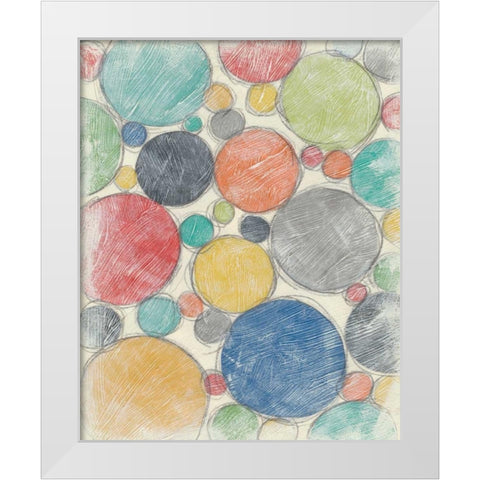 Twirl II 2-Up White Modern Wood Framed Art Print by Zarris, Chariklia