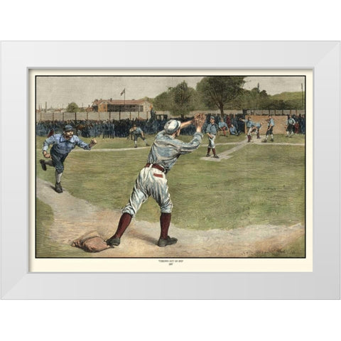 Thrown out on 2nd 1887 White Modern Wood Framed Art Print by Gaul