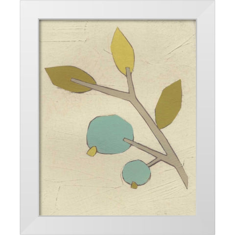 Simple Stems II White Modern Wood Framed Art Print by Vess, June Erica