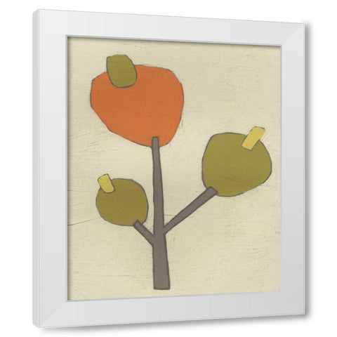 Simple Stems III White Modern Wood Framed Art Print by Vess, June Erica