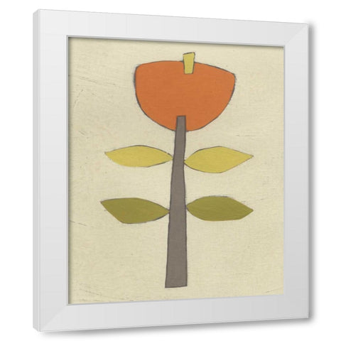 Simple Stems V White Modern Wood Framed Art Print by Vess, June Erica
