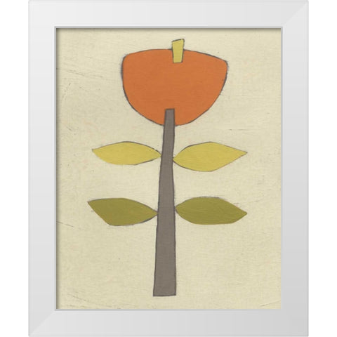 Simple Stems V White Modern Wood Framed Art Print by Vess, June Erica
