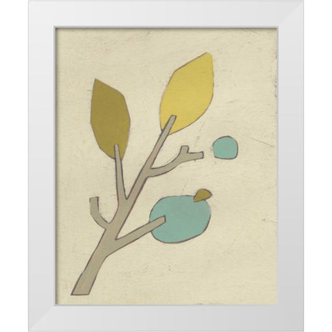 Simple Stems VI White Modern Wood Framed Art Print by Vess, June Erica