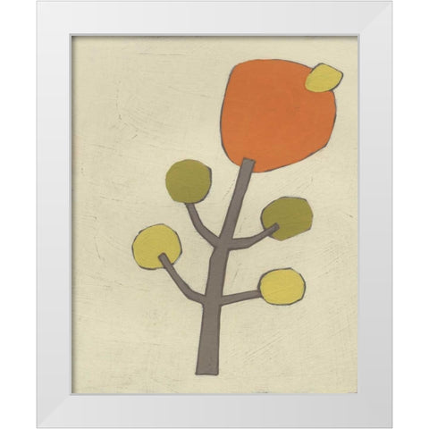 Simple Stems VII White Modern Wood Framed Art Print by Vess, June Erica