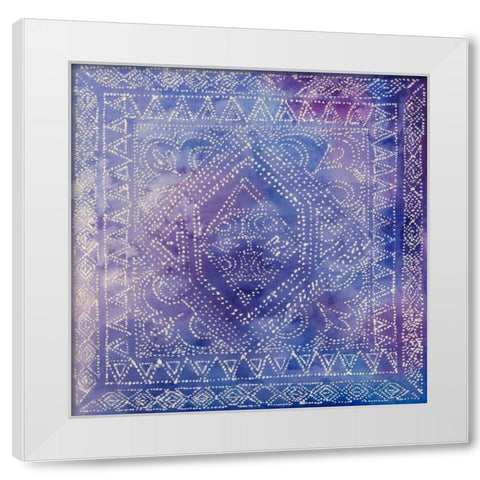 Batik Nebula I White Modern Wood Framed Art Print by Popp, Grace