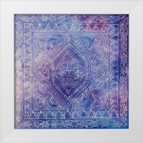 Batik Nebula I White Modern Wood Framed Art Print by Popp, Grace