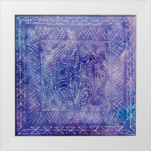 Batik Nebula II White Modern Wood Framed Art Print by Popp, Grace