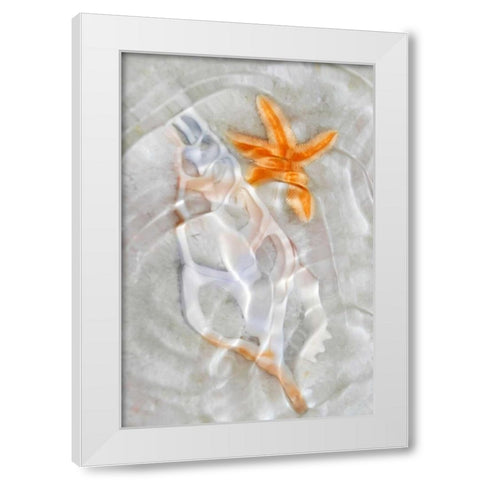 Underwater Light Waves VII White Modern Wood Framed Art Print by Robertson, Leda