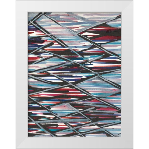 Chain Link II White Modern Wood Framed Art Print by Fuchs, Jodi