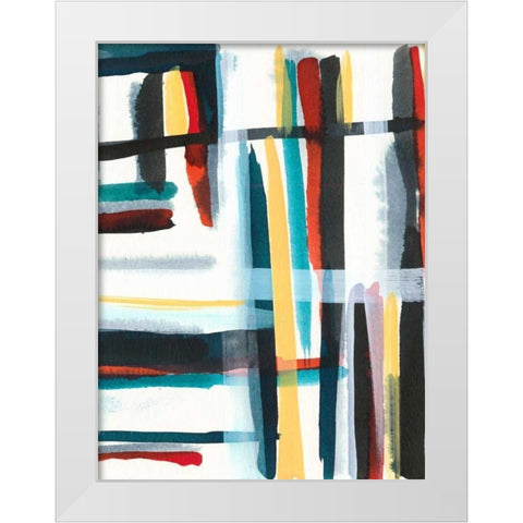 Book Shelf I White Modern Wood Framed Art Print by Fuchs, Jodi